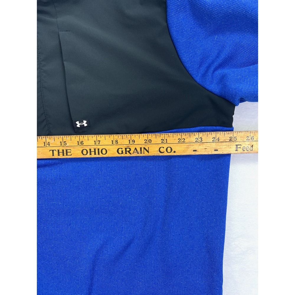 Under Armour Storm Golf Mens XL Royal Blue Black Quarter Zip Pullover Sweater - Picture 9 of 9